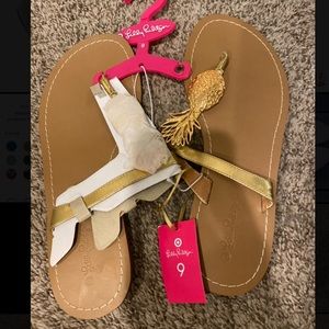 BNWT Lily Pulitzer for Target Pineapple Sandals